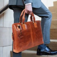 Full Grain Leather Laptop/Messenger Bag(107)