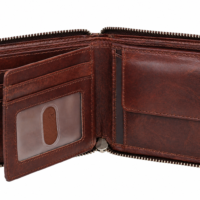 Premium Round Zipper Genuine Leather Large Capacity Wallet (740)