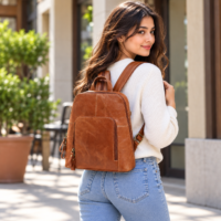 Premium Genuine Leather Women’s Backpack (134)