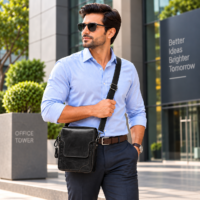 Premium Genuine Leather Messenger Sling Bag for Men(580)