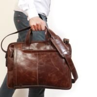 Premium Genuine Leather Laptop/Messenger Bag(106)