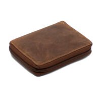 Premium Full Grain Genuine Leather RFID Zip Wallet (720)