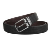 Premium Men's Reversible Leather Belt (RLR-Box Print)