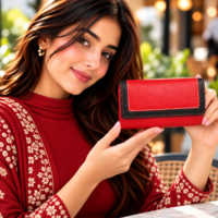 RFID Leather Women’s Wallet – Premium, Spacious & Stylish (5560)