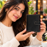 RFID Leather Women’s Wallet – Premium, Spacious & Stylish (5535)